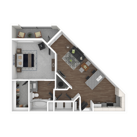 a floor plan of a house with a bedroom and a bathroom