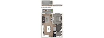 A 2.3 million square footage floor plan of a building.