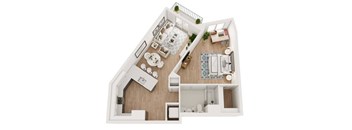 a floor plan of a two bedroom apartment