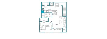 a floor plan of a residence with bedrooms and baths