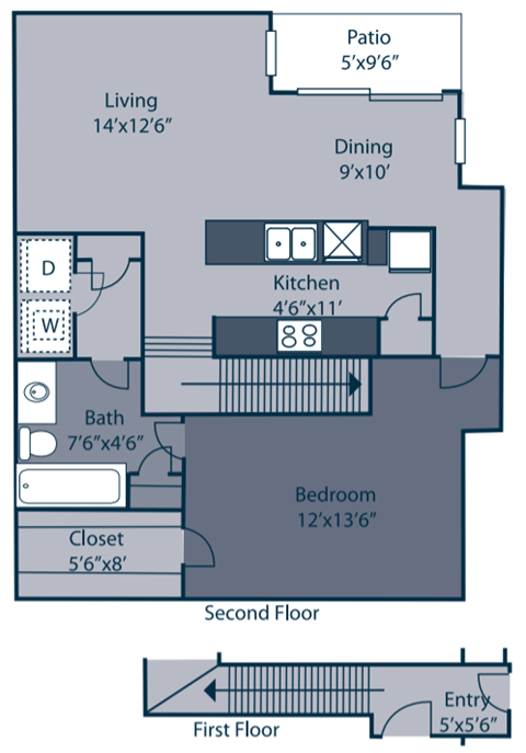 1 BDRM 1 BATH 850  sqft (Partially Renovated Unit)