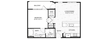 A black and white image of a floor plan for a home.