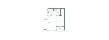 A floor plan of a house with labeled rooms.