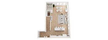 a floor plan of a 1 bedroom apartment