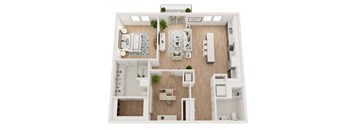 a floor plan of a bedroom apartment