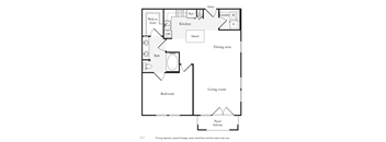 One bedroom, one bathroom with private patio