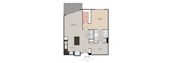 a1a1 floor plan of a 1 bedroom apartment