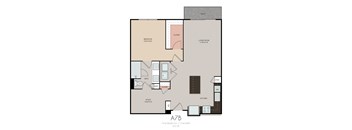 a floor plan of a 403 sq ft floor plan