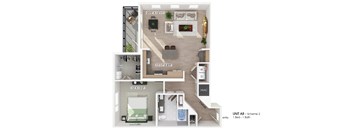 the outlook  unit a floor plan  1100 sq ft