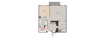 a floor plan of a 403 sq ft roommatesates