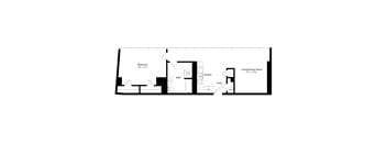 a floor plan of a house with a loft