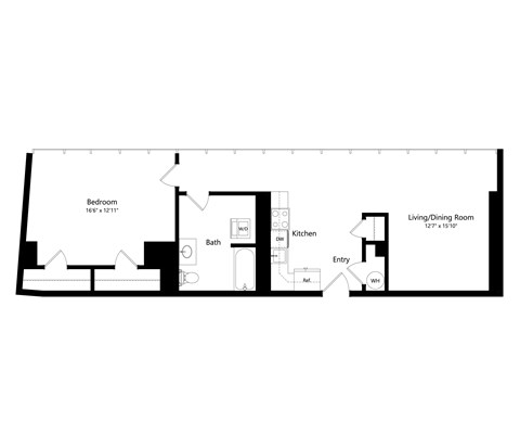 a floor plan of a house with a loft