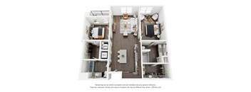 a 1 bedroom floor plan  950 sq ft
