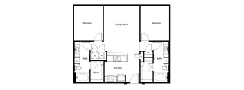 this floor plan is an illustration of our 1128 sq ft floor plan