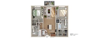 the 1190 floor plan  1 bedroom  1190 square feet