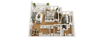 bedroom floor plan an in 3d