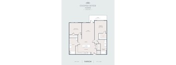 A floor plan for a Cooper River Farms property shows a 1172 square foot two bedroom, two bathroom apartment.