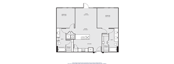 A floor plan of a house with labeled rooms and dimensions.