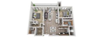 a floor plan of a 2 bedroom apartment at Central Park East in Arlington Heights, IL