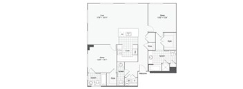 the everest floor plan  1 bedroom floor plan