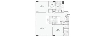 the eclipse floor plan 11  north side  460 sq ft
