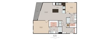 the floor plan residences at the galleria 950 sq ft