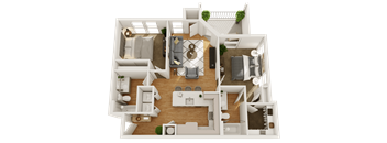 a floor plan of a 3 bedroom apartment