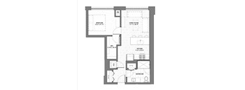 a black and white floor plan of a house
