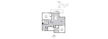 A floor plan for a 2 bedroom, 2 bath apartment at 1172 S.Q. Ft.