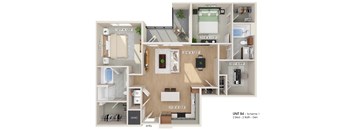 a floor plan of a 1 bedroom apartment with a bathroom and a living room