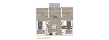 A floor plan of a house with labeled rooms such as RELAX, DREAM, and COOK.
