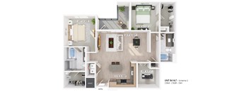 a floor plan of a 1 bedroom with a bathroom and a living room