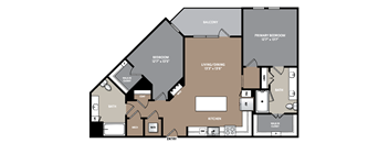 the floor plan of thelorlorium apartments