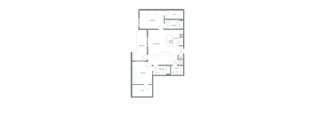 A floor plan of a house with rooms labeled.