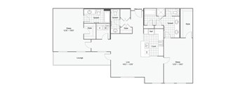 the 2021 floor plan of a 1 bedroom apartment in the commonsessing