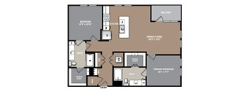 the floor plan of thelorlorium apartments