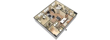 a floor plan of a home with a large living room and a kitchen