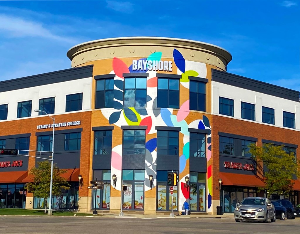 a building with a colorful mural on the side of it