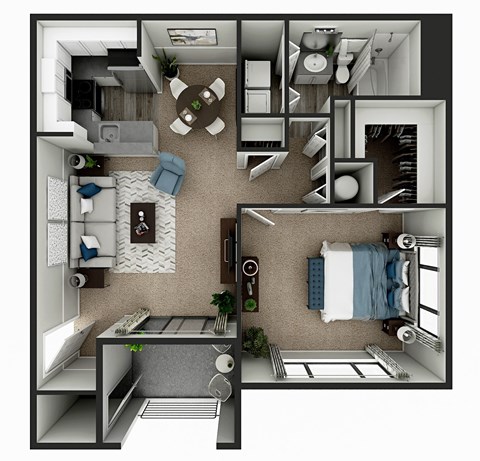 a floor plan of our studio apartments at the historic electric building in fort worth, tx