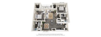 2 bedroom floor plan layout