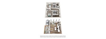 a floor plan of a 3 bedroom apartment