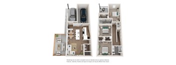 a floor plan of a 2 bedroom apartment