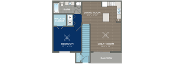 a floor plan of a roommates roommates living room and dining room floor plan