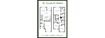 floor plan of the villas of toro apartments