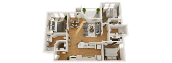 a floor plan of a 3 bedroom apartment