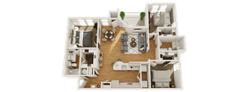 a floor plan of a 3 bedroom apartment