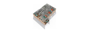 a floor plan of a home with an open floor plan