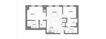 a black and white floor plan of a house