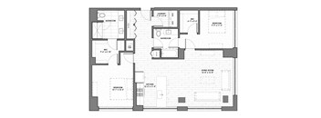 a black and white floor plan of a house