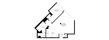 floor plan of a 1125 sq ft floor plan